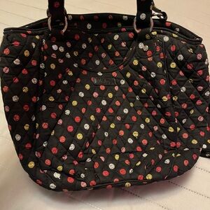 Vera Bradley Glenna purse in Havana Dots. EUC. Matching wallet and makeup bag.